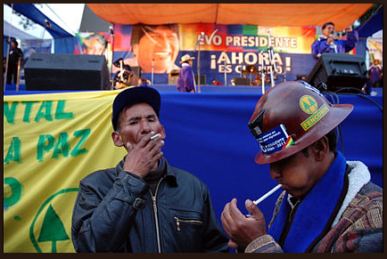 Mineros en La Paz