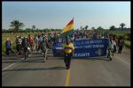 Marcha de Movimientos Sociales, campesinos, obreros, a Santa Cruz en defensa de la democracia, Bolivia septiembre 2008